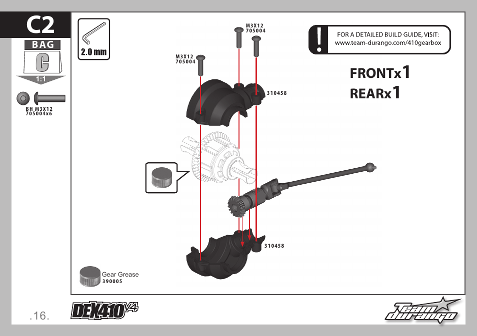 Frontx, Rearx | Team Durango DEX410 v4 User Manual | Page 16 / 80