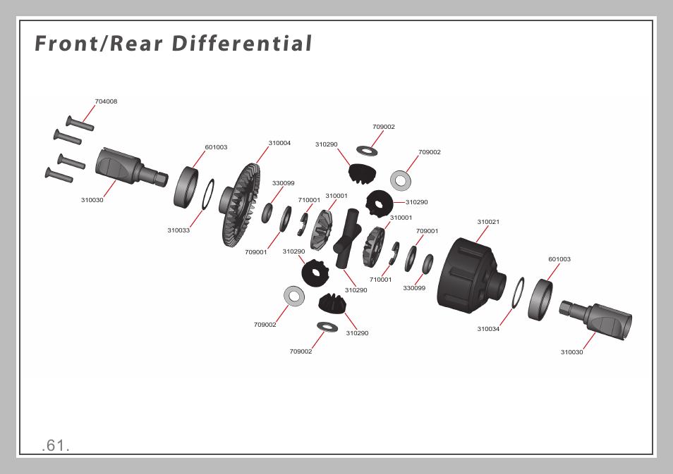 Front/rear differential | Team Durango DEX410 v4 User Manual | Page 61 / 80