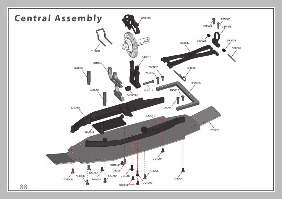 Central assembly | Team Durango DEX410 v4 User Manual | Page 66 / 80