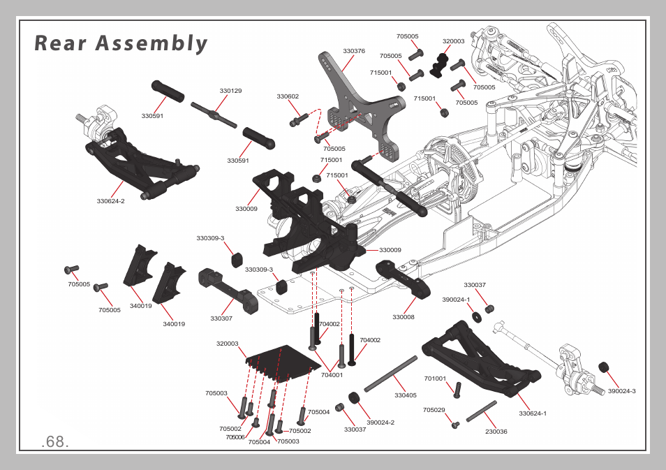 Rear assembly | Team Durango DEX410 v4 User Manual | Page 68 / 80