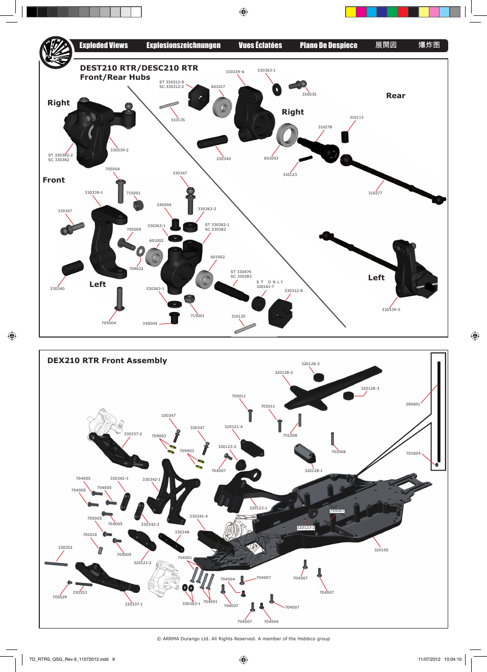 Right front right rear left | Team Durango DEX210 User Manual | Page 9 / 20