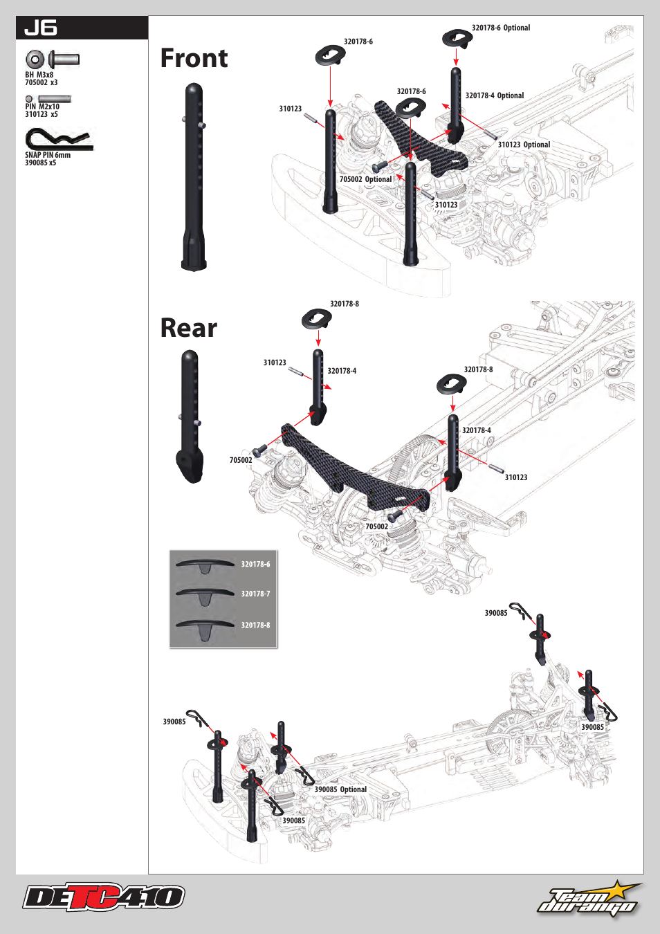 Front rear | Team Durango DETC410 User Manual | Page 34 / 48