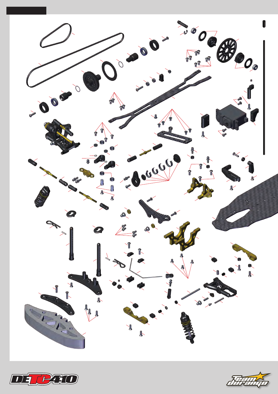 Exploded view | Team Durango DETC410 User Manual | Page 38 / 48
