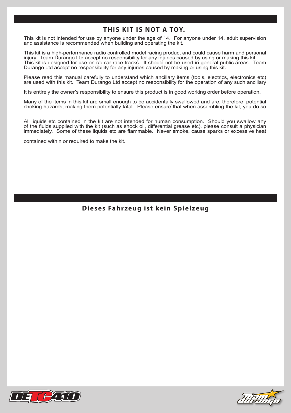 Team Durango DETC410 User Manual | Page 5 / 48