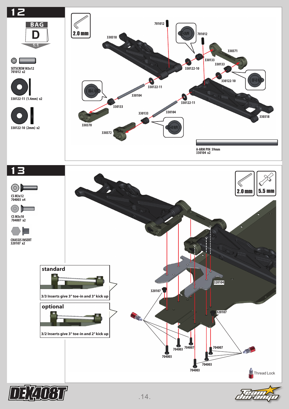 Optional standard | Team Durango DEX408T User Manual | Page 14 / 44