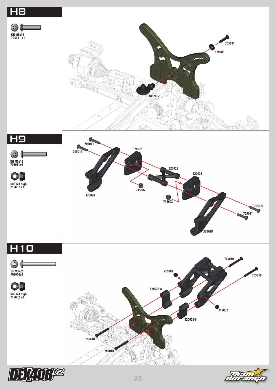 H8 h9 h10 | Team Durango DEX408 v2 User Manual | Page 25 / 44