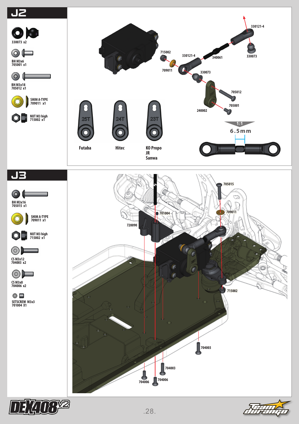 J2 j3 | Team Durango DEX408 v2 User Manual | Page 28 / 44