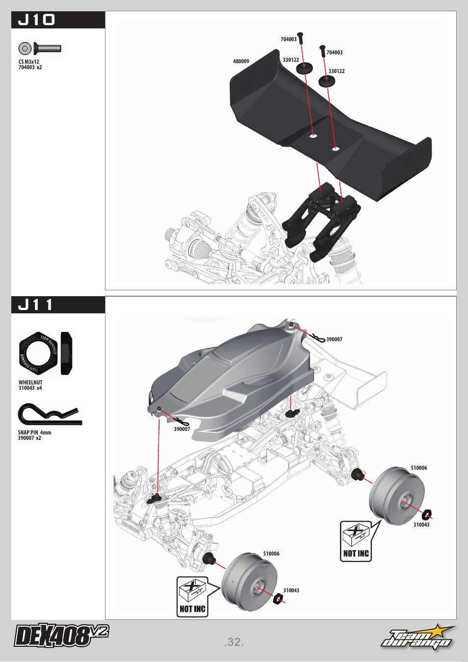 J10 j11 | Team Durango DEX408 v2 User Manual | Page 32 / 44