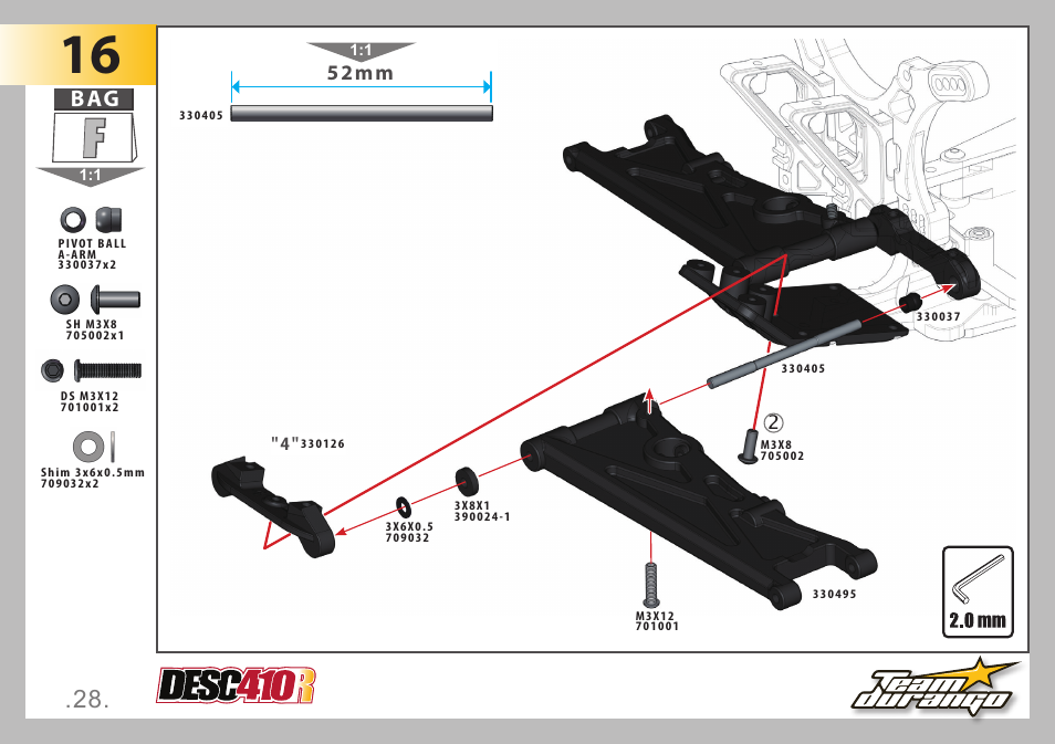 52mm | Team Durango DESC410R v2 User Manual | Page 28 / 84