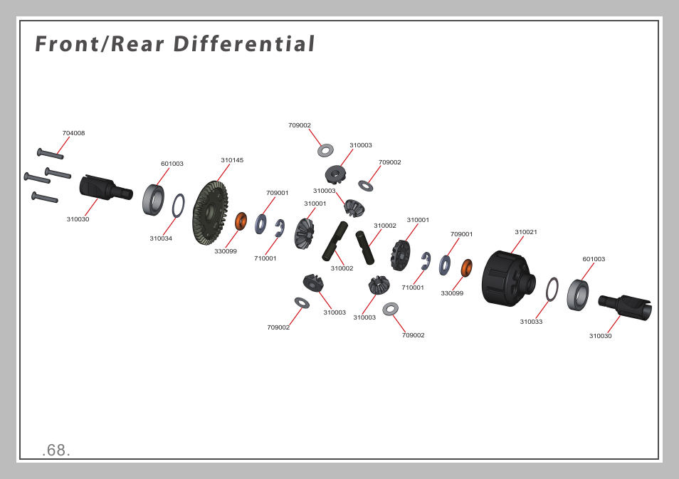 Front/rear differential | Team Durango DESC410R v2 User Manual | Page 68 / 84