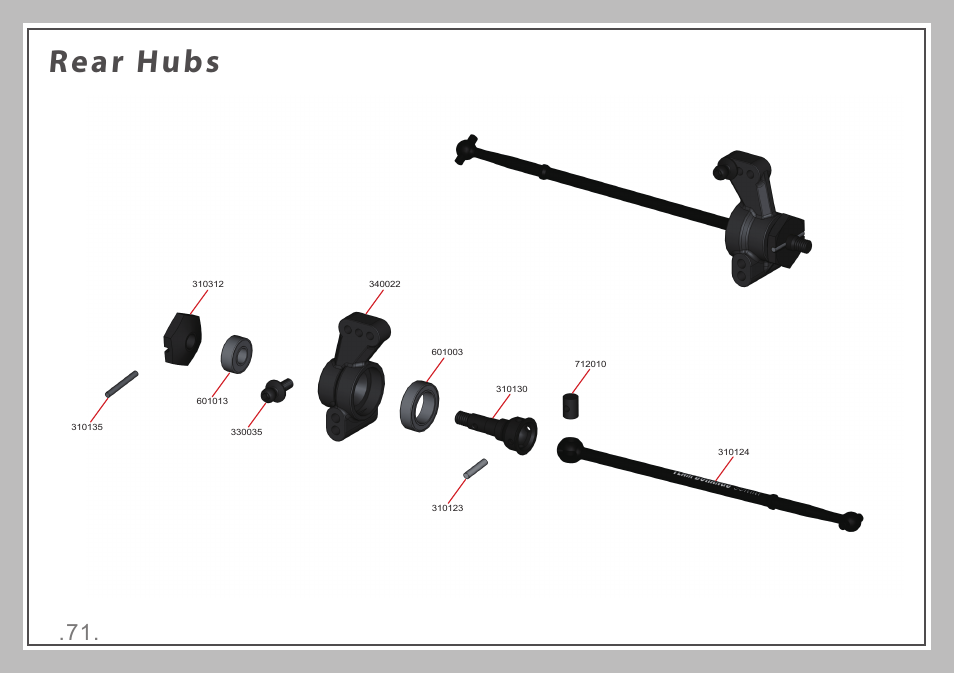 Rear hubs | Team Durango DESC410R v2 User Manual | Page 71 / 84