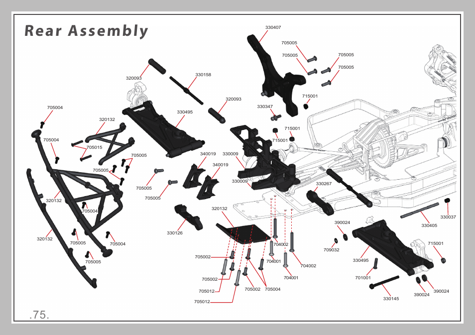 Rear assembly | Team Durango DESC410R v2 User Manual | Page 75 / 84