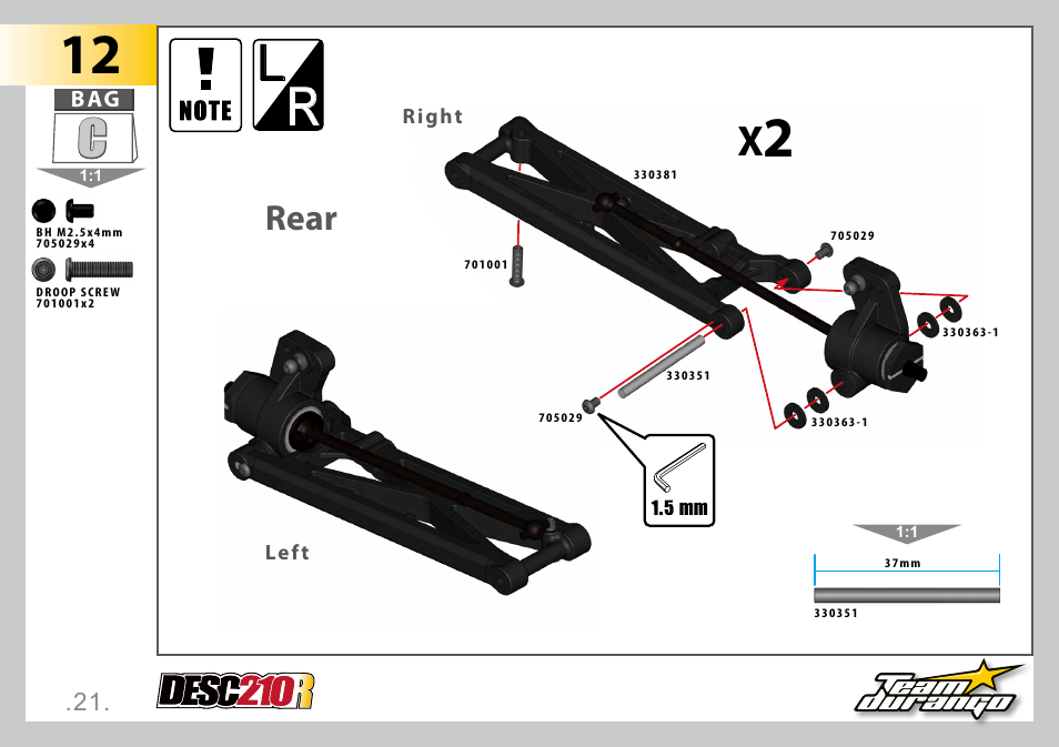 Rear | Team Durango DESC210R User Manual | Page 21 / 80