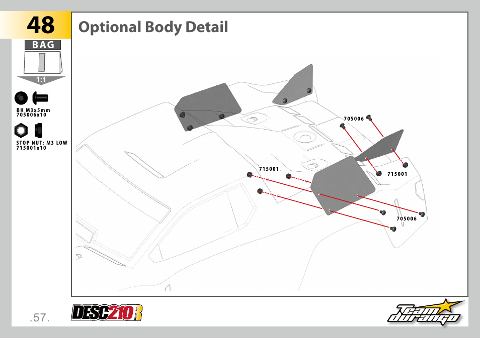 Optional body detail | Team Durango DESC210R User Manual | Page 57 / 80