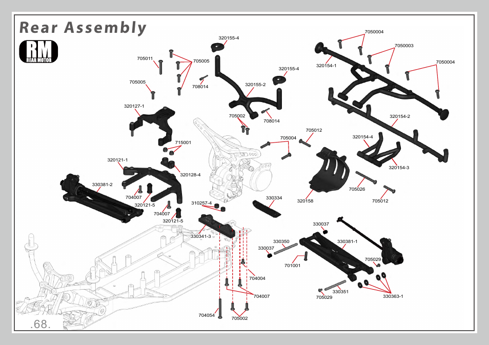 Rear assembly | Team Durango DESC210R User Manual | Page 68 / 80