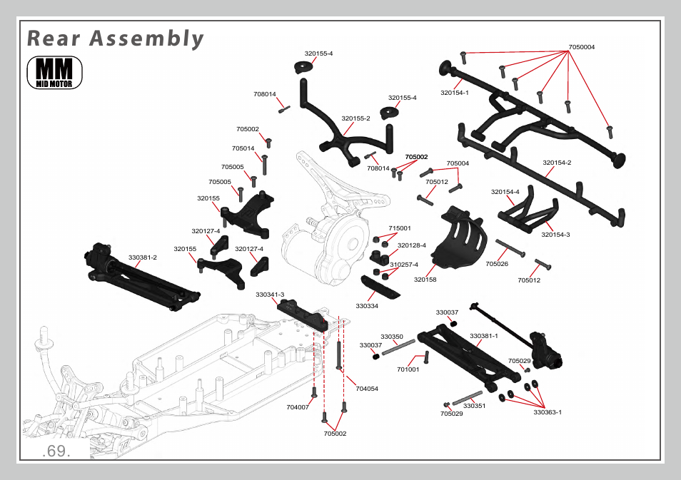 Rear assembly | Team Durango DESC210R User Manual | Page 69 / 80