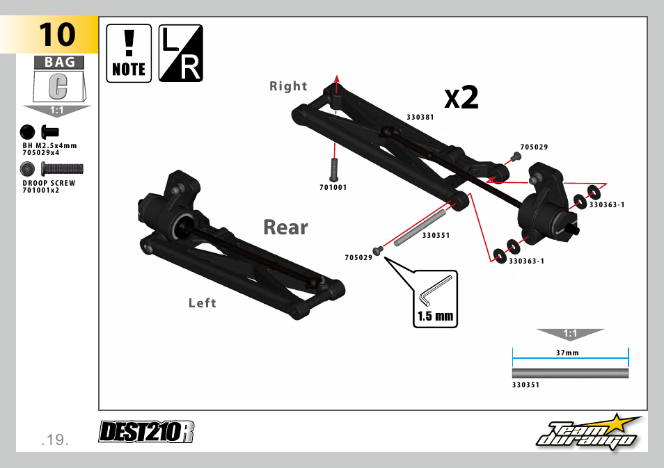 Rear | Team Durango DEST210R User Manual | Page 19 / 76