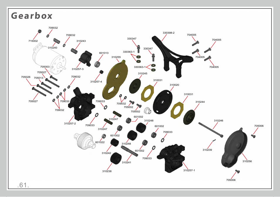 Gearbox | Team Durango DEST210R User Manual | Page 61 / 76