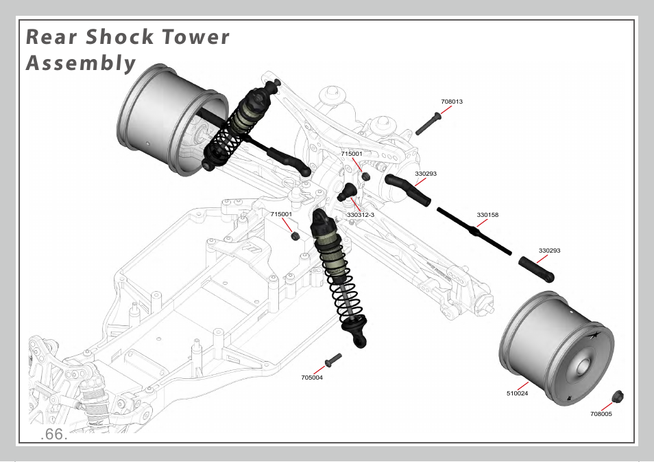 Rear shock tower assembly | Team Durango DEST210R User Manual | Page 66 / 76