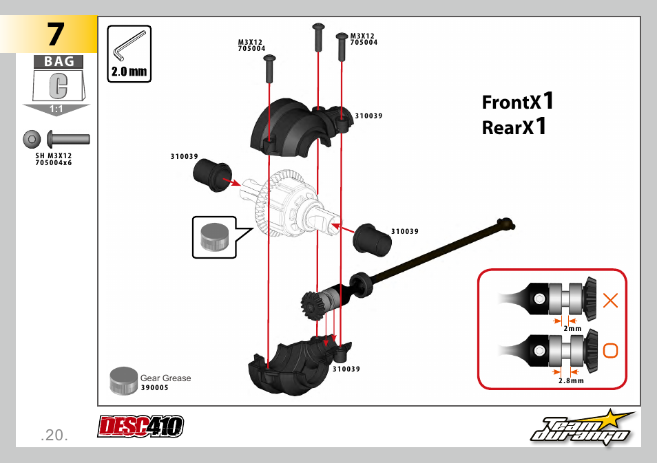 Frontx, Rearx | Team Durango DESC410 v2 User Manual | Page 20 / 86