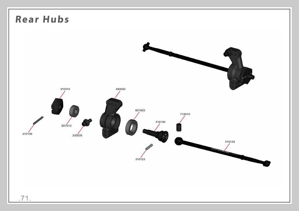 Rear hubs | Team Durango DESC410 v2 User Manual | Page 71 / 86