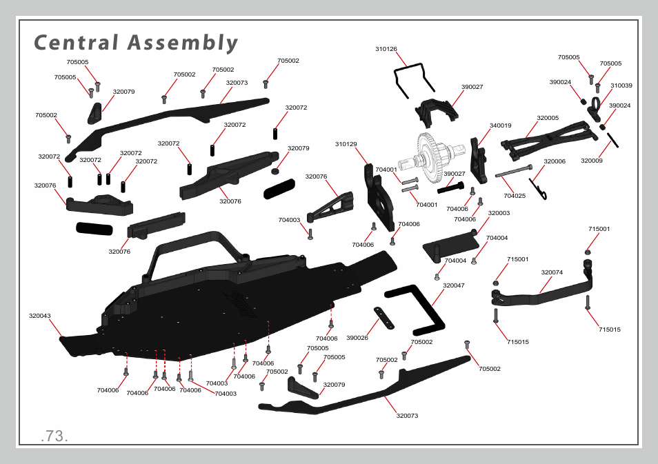 Central assembly | Team Durango DESC410 v2 User Manual | Page 73 / 86