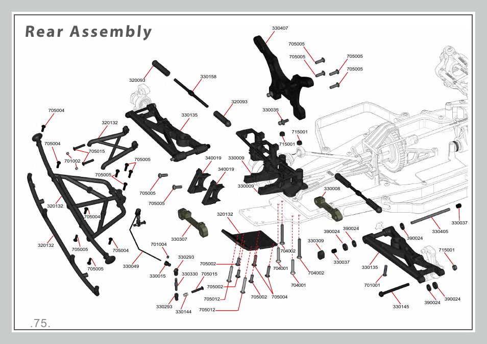 Rear assembly | Team Durango DESC410 v2 User Manual | Page 75 / 86
