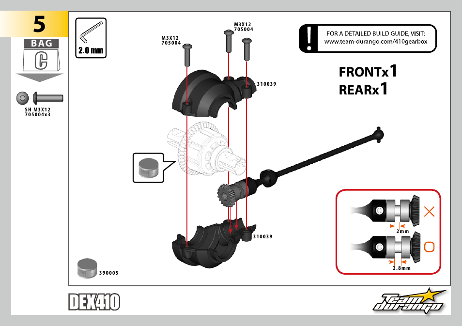 Frontx, Rearx | Team Durango DEX410 v3 User Manual | Page 18 / 76