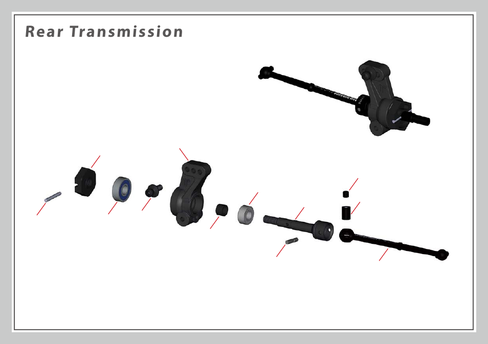 Rear transmission | Team Durango DEX410 v3 User Manual | Page 62 / 76