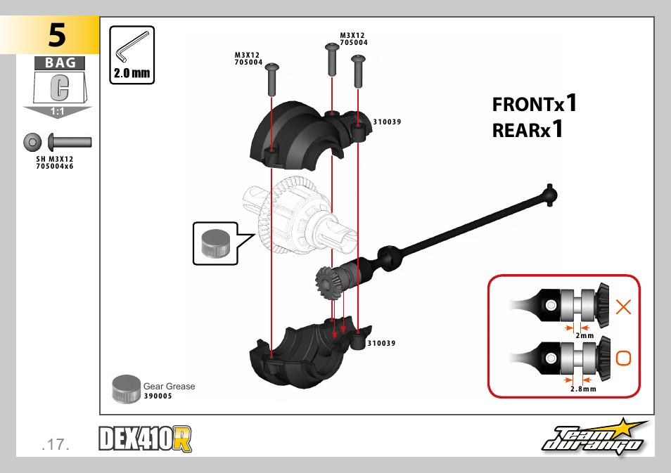 Frontx, Rearx | Team Durango DEX410R v3 User Manual | Page 17 / 76