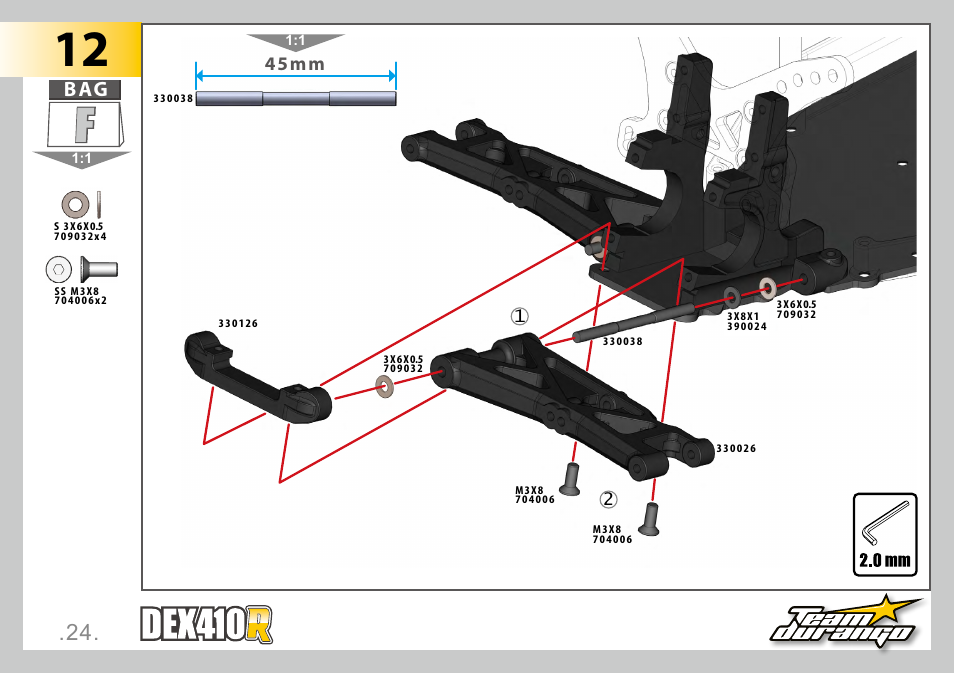 45mm | Team Durango DEX410R v3 User Manual | Page 24 / 76