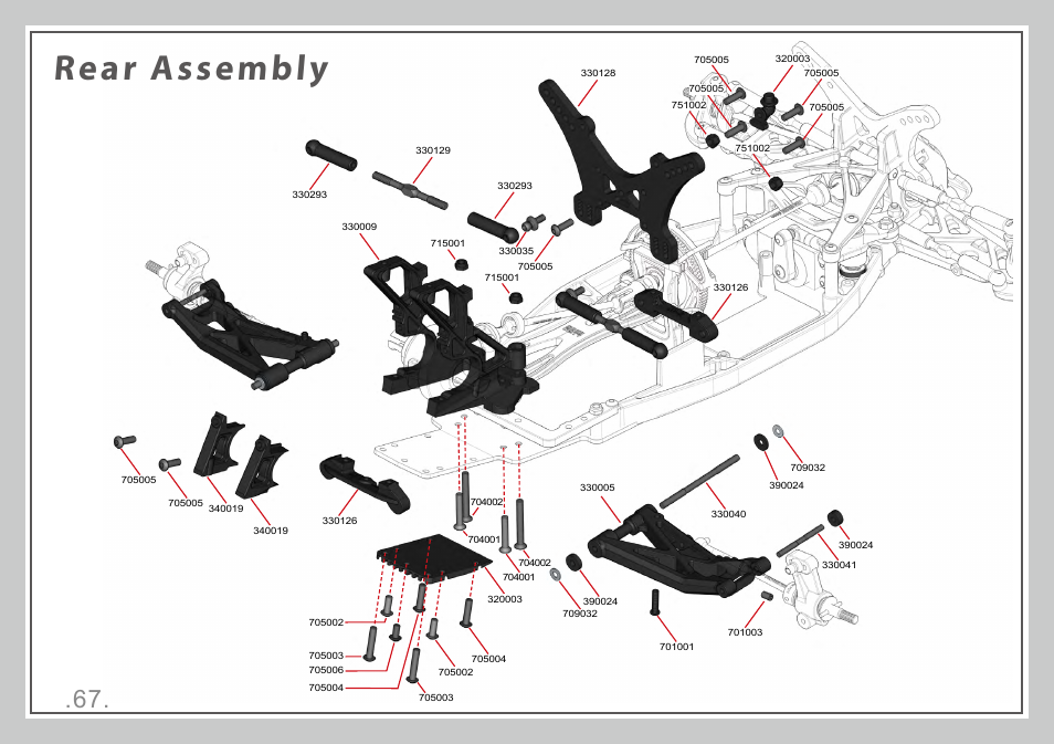 Rear assembly | Team Durango DEX410R v3 User Manual | Page 67 / 76