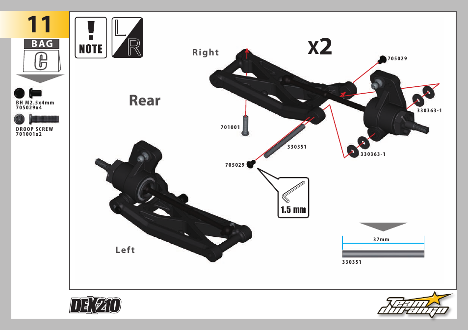 Rear | Team Durango DEX210 User Manual | Page 20 / 72