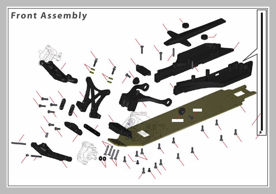 Front assembly | Team Durango DEX210 User Manual | Page 59 / 72