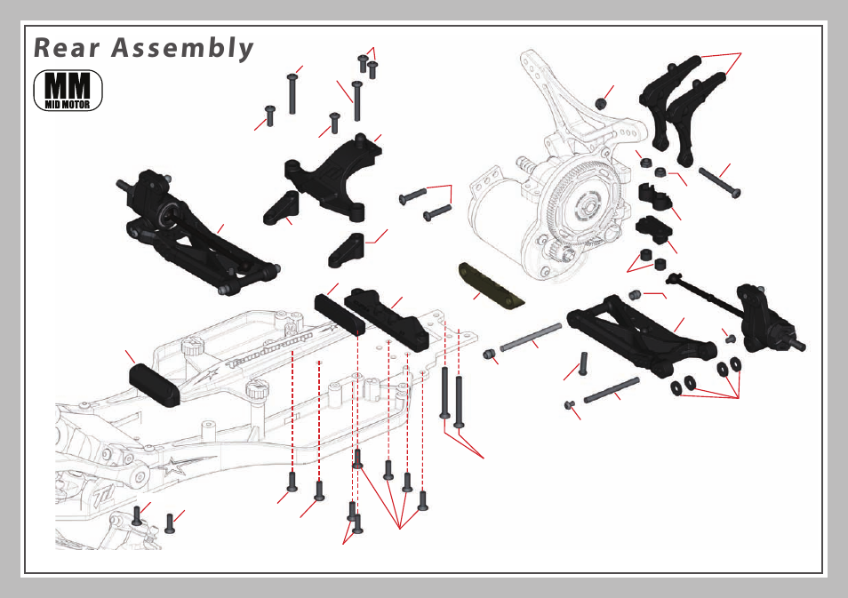 Rear assembly | Team Durango DEX210 User Manual | Page 63 / 72