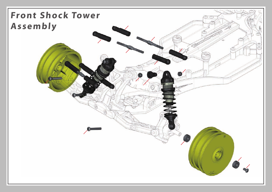 Front shock tower assembly | Team Durango DEX210 User Manual | Page 65 / 72