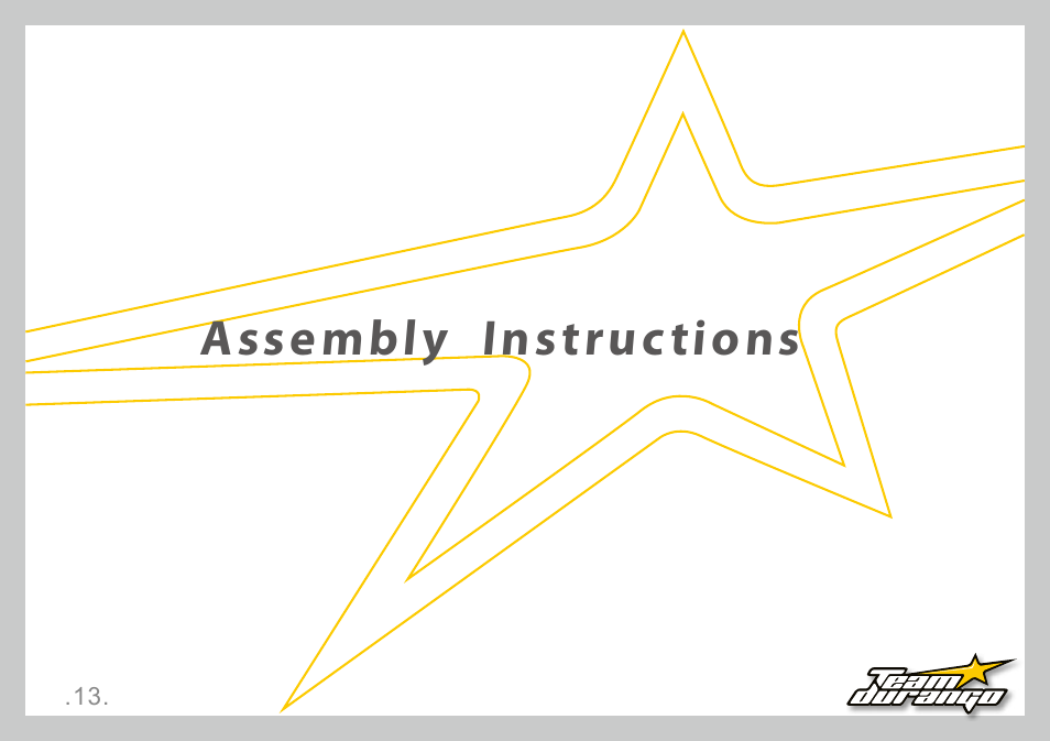 Assembly instructions | Team Durango DEX410 User Manual | Page 13 / 76
