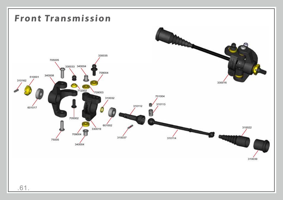 Front transmission | Team Durango DEX410 User Manual | Page 61 / 76