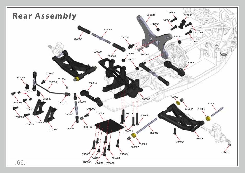 Rear assembly | Team Durango DEX410 User Manual | Page 66 / 76