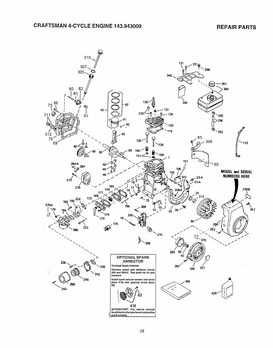 Craftsman 580.747100 User Manual | Page 16 / 40