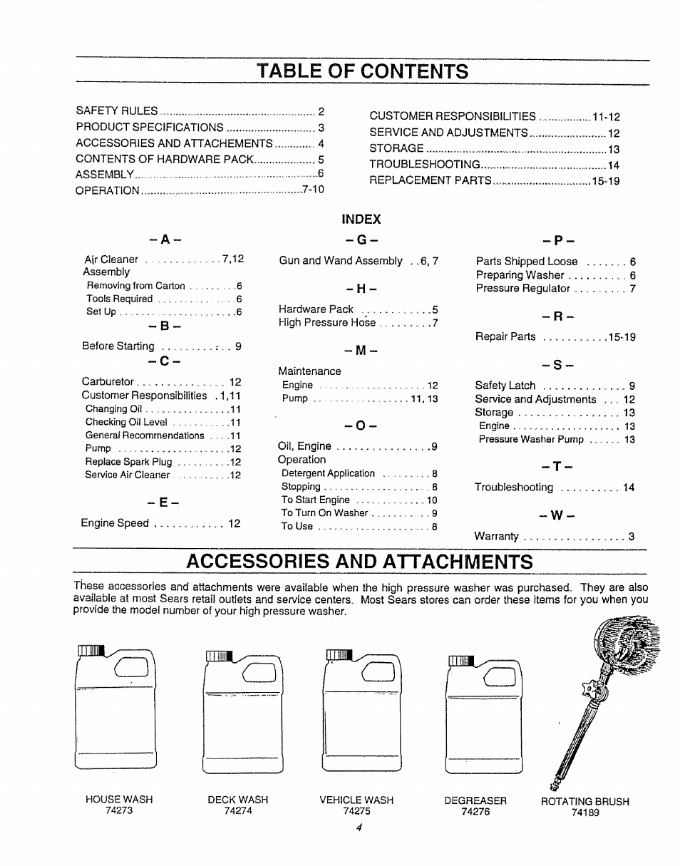 Craftsman 580.747100 User Manual | Page 4 / 40