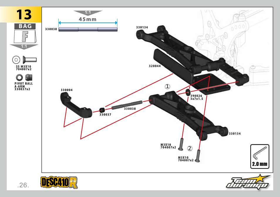 45mm | Team Durango DESC410R User Manual | Page 26 / 84