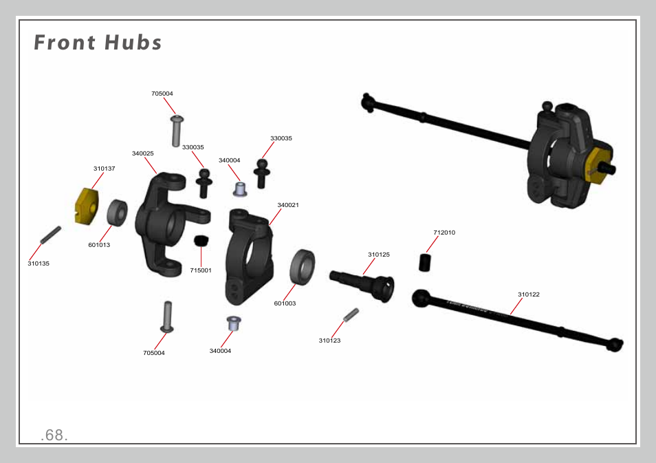 Front hubs | Team Durango DESC410R User Manual | Page 68 / 84
