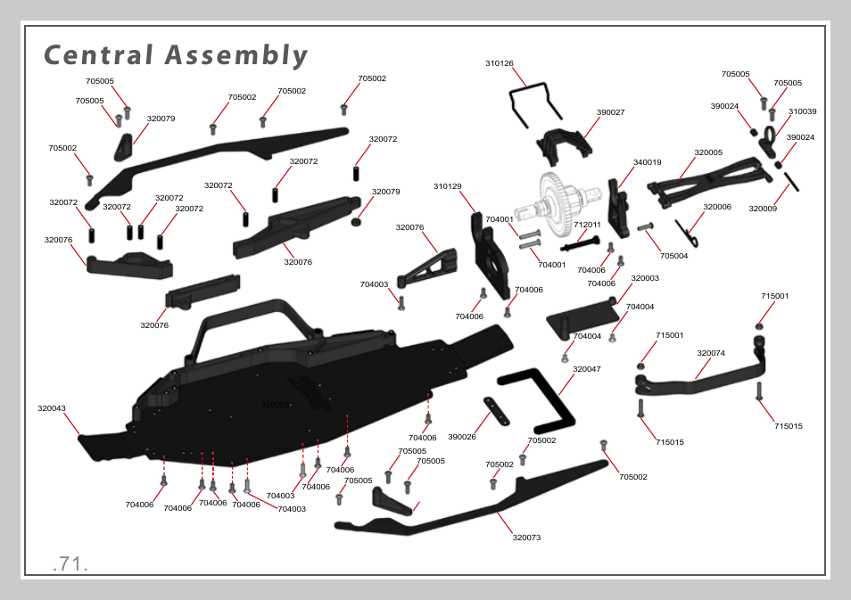 Central assembly | Team Durango DESC410R User Manual | Page 71 / 84