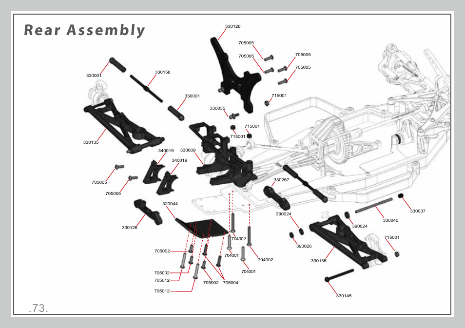 Rear assembly | Team Durango DESC410R User Manual | Page 73 / 84