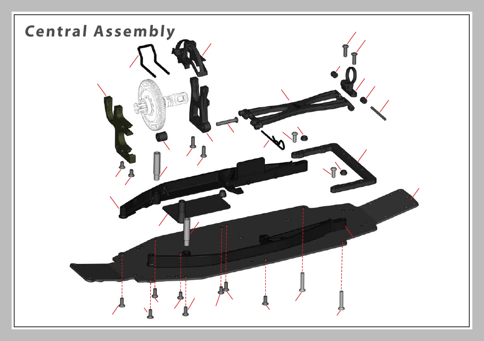 Central assembly | Team Durango DEX410R User Manual | Page 66 / 76