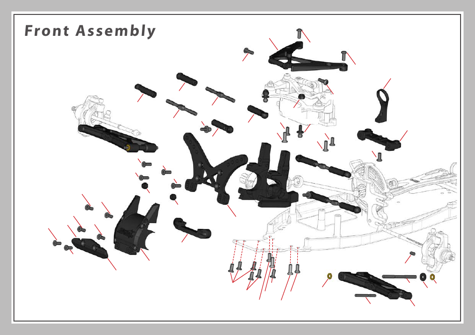 Front assembly | Team Durango DEX410R User Manual | Page 67 / 76