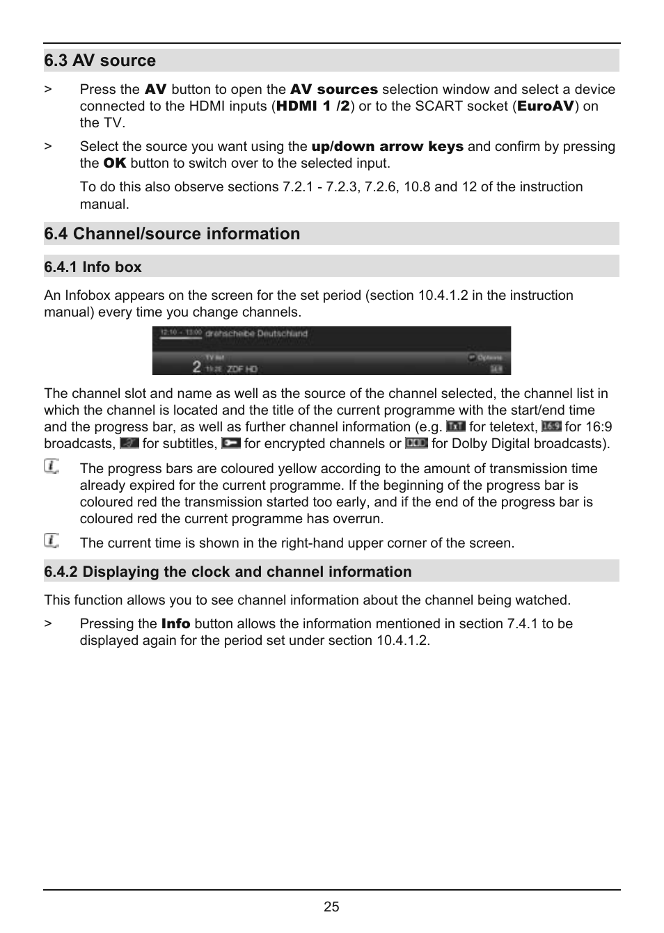 3 av source, 4 channel/source information | TechniSat TechniVision ISIO 55 User Manual | Page 25 / 44