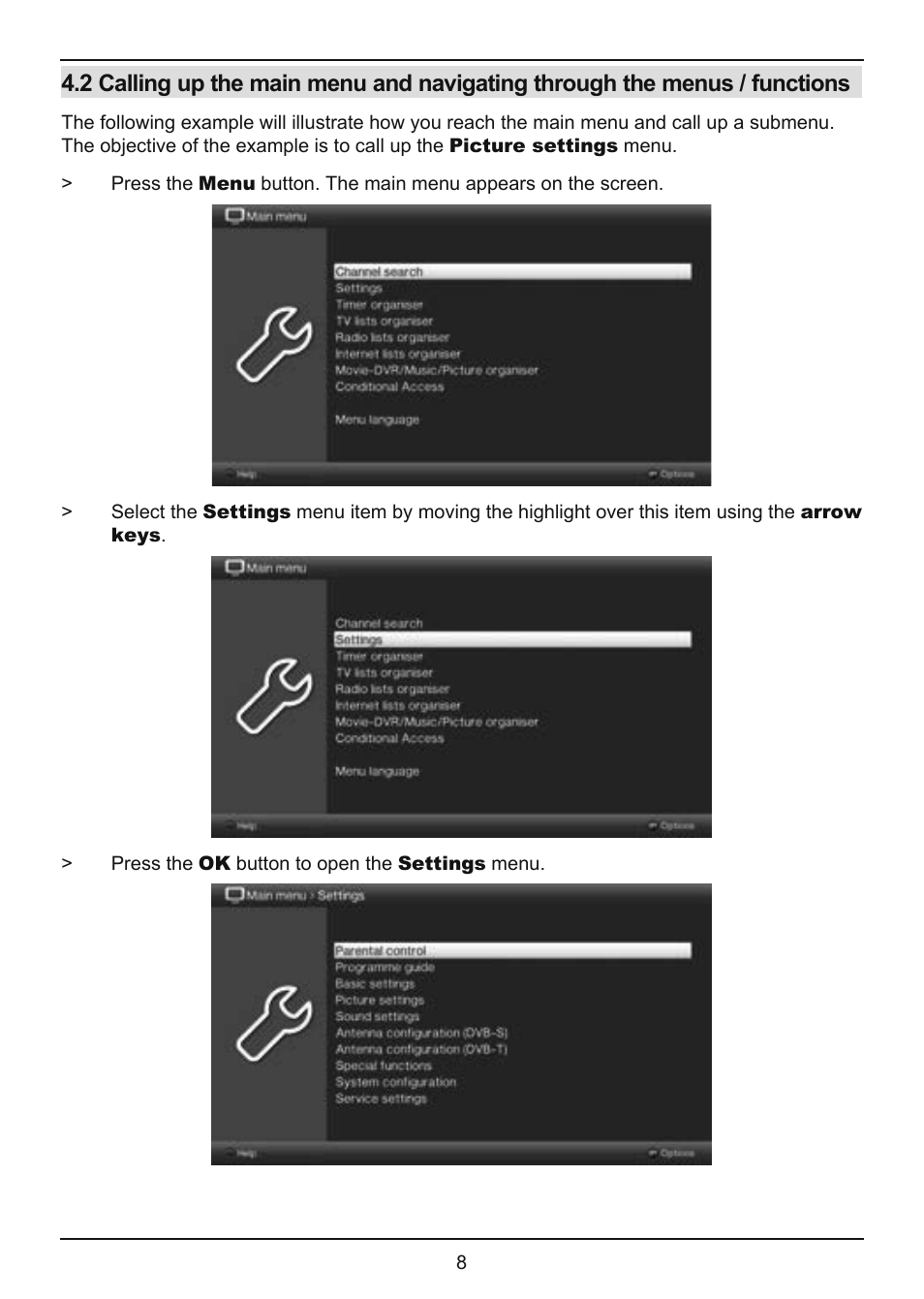 TechniSat TechniVision ISIO 55 User Manual | Page 8 / 44
