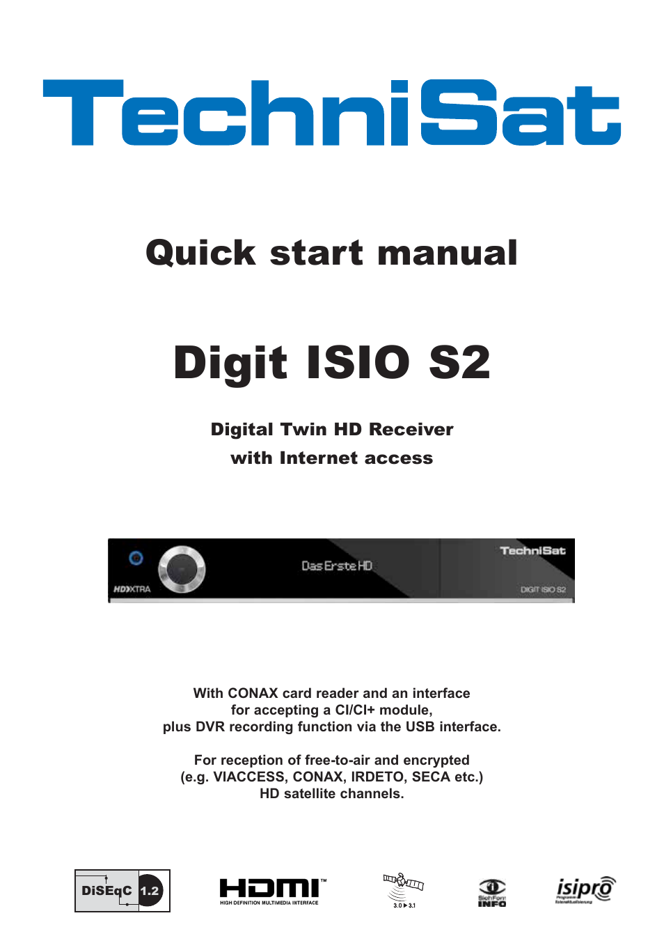 TechniSat DIGIT ISIO S2 User Manual | 48 pages